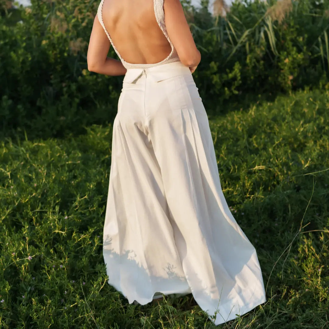 Lah Wide Leg Organic Cotton Trousers