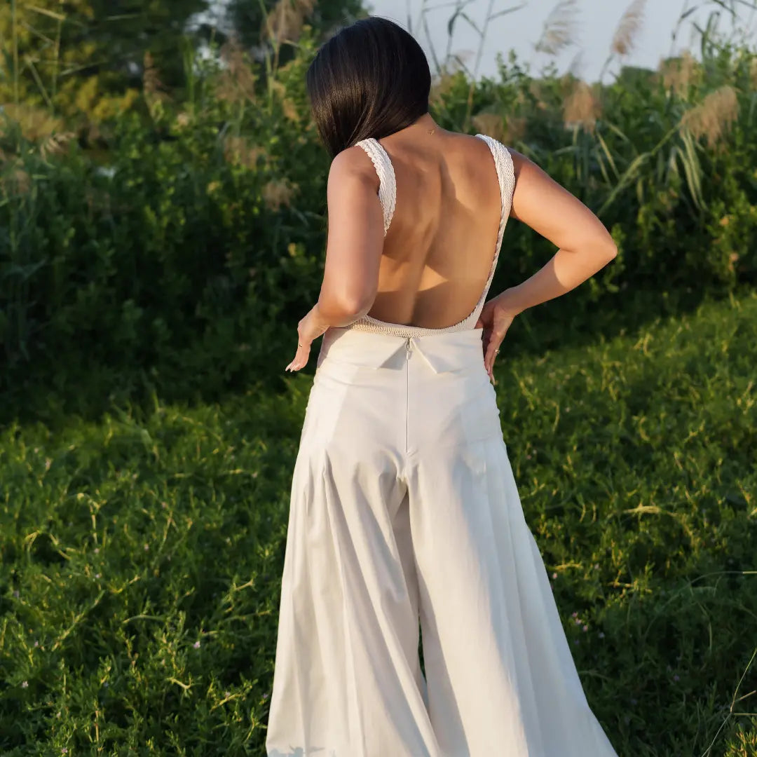 Lah Wide Leg Organic Cotton Trousers