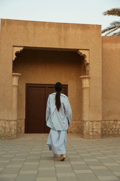 Aala Organic Cotton Skirt back, sustainable women's skirt handmade in Dubai | Sustainably U