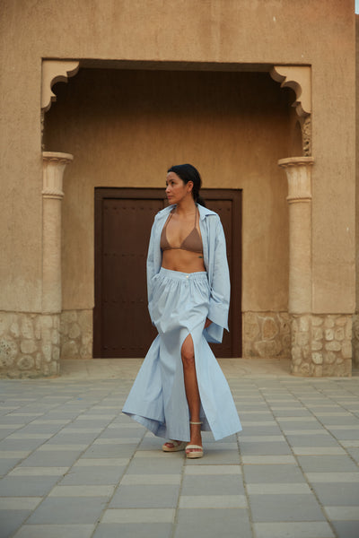 Aala Organic Cotton Skirt, sustainable women's skirt handmade in Dubai | Sustainably U
