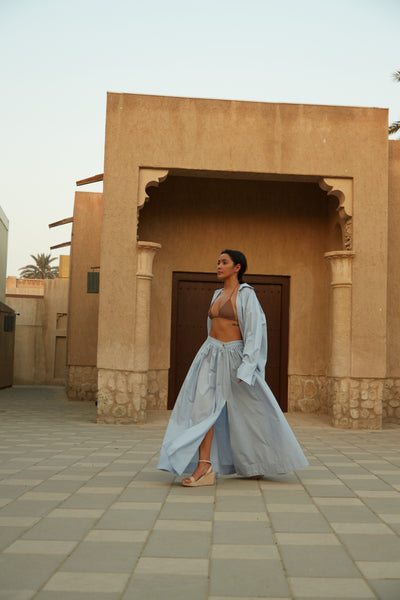Aala Organic Cotton Skirt, sustainable women's skirt handmade in Dubai | Sustainably U