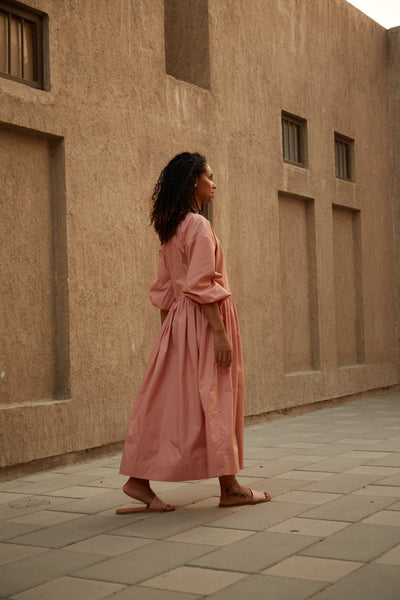 Aali Dress inOrganic Cotton, sustainable women's dress handmade in Dubai | Sustainably U