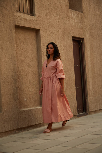 Aali Dress inOrganic Cotton, sustainable women's dress handmade in Dubai | Sustainably U