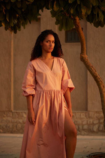 Aali Dress inOrganic Cotton, sustainable women's dress handmade in Dubai | Sustainably U
