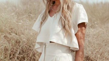 Alisha Short/top set Sustainably U MADE IN ITALIAN LINEN. MADE IN DUBAI