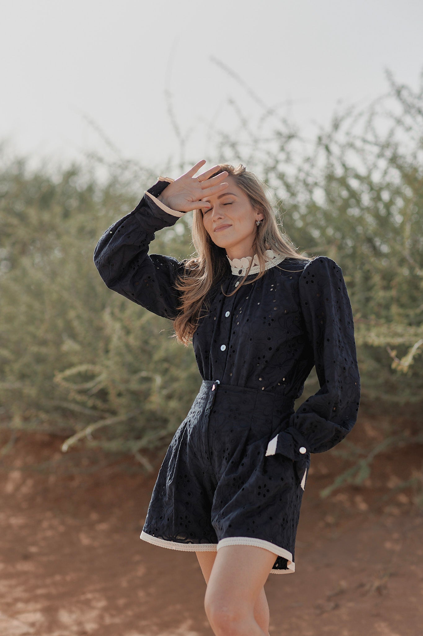 Ashi Co-ord Set in cotton Front, sustainable women's fashion handmade in Dubai | Sustainably U