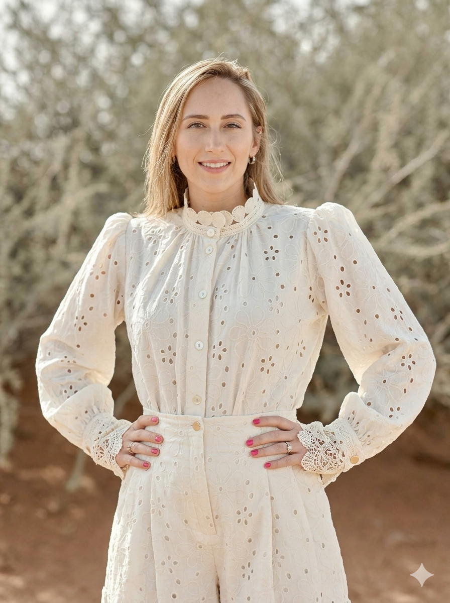 Ashi Co-ord Set in cotton Front, sustainable women's fashion handmade in Dubai | Sustainably U
