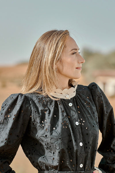 Ashi Co-ord Set in cotton-zoomed in, sustainable women's fashion handmade in Dubai | Sustainably U