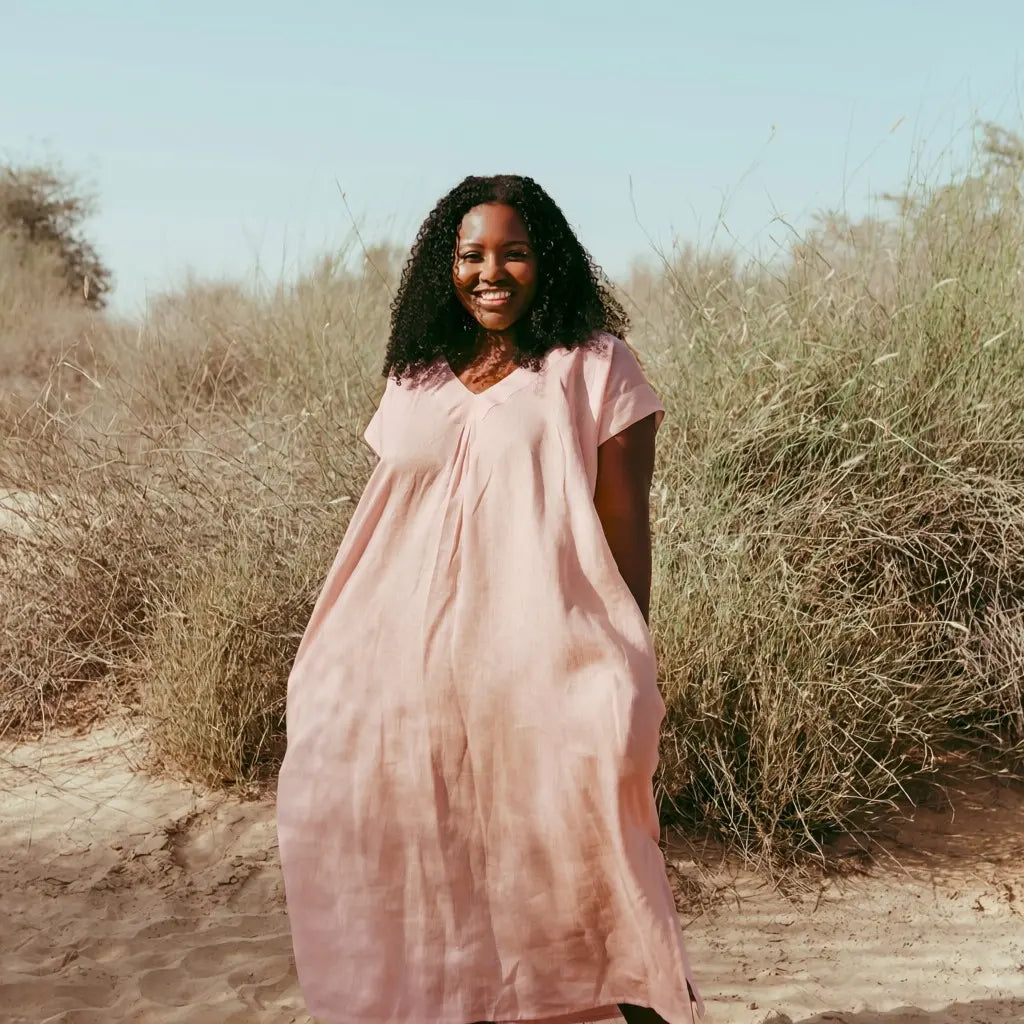 Ashlyn Kaftan linen dress | Sustainably U | Slow Fashion | Made in Dubai