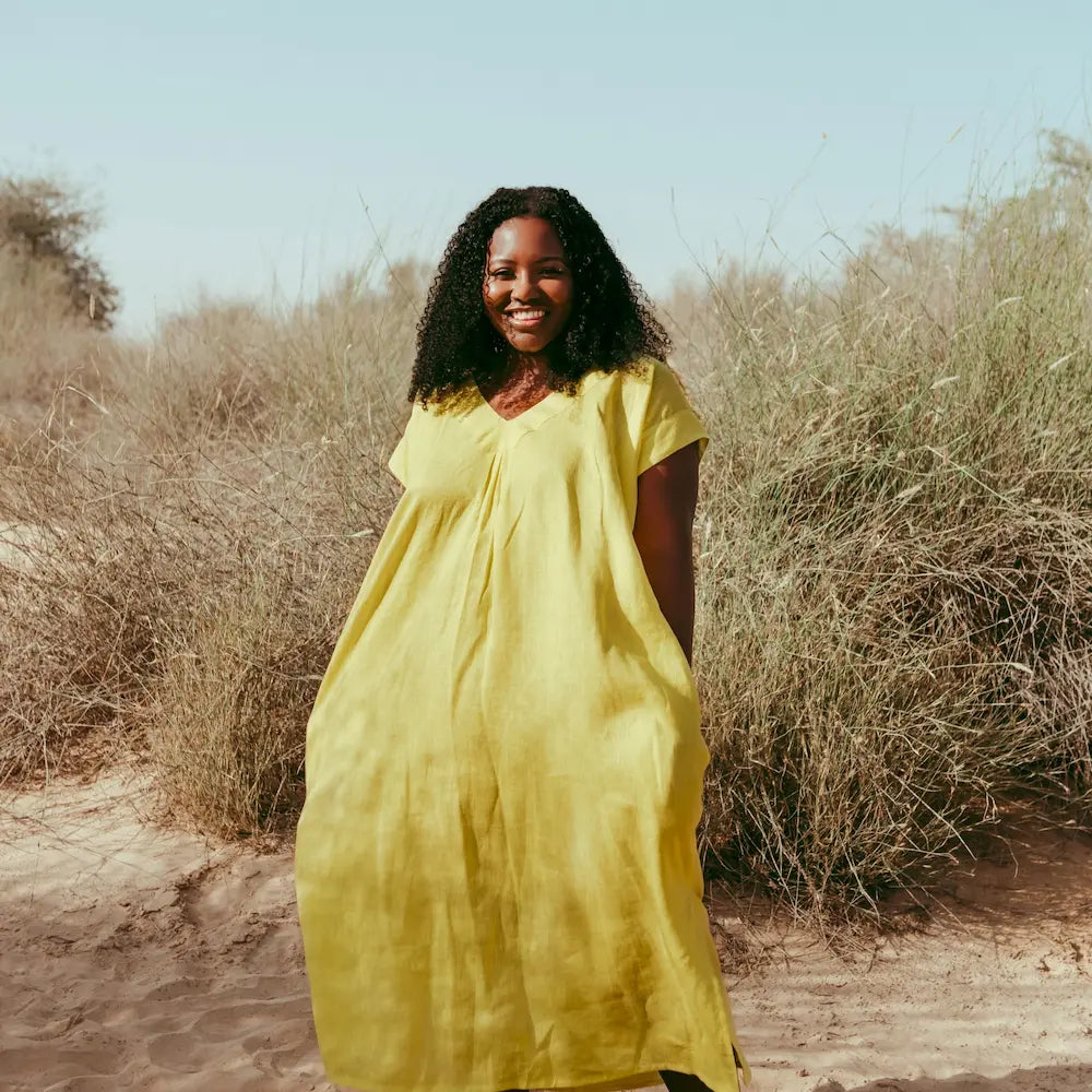 Ashlyn Kaftan linen dress | Sustainably U | Slow Fashion | Made in Dubai