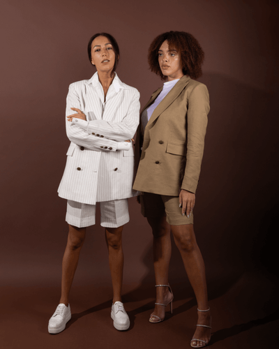 Kaia Italian linen shorts and blazer set – made in UAE