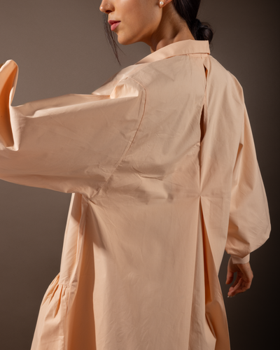 Lei Dress in Organic Cotton Poplin, sustainable women's dress handmade in Dubai | Sustainably U