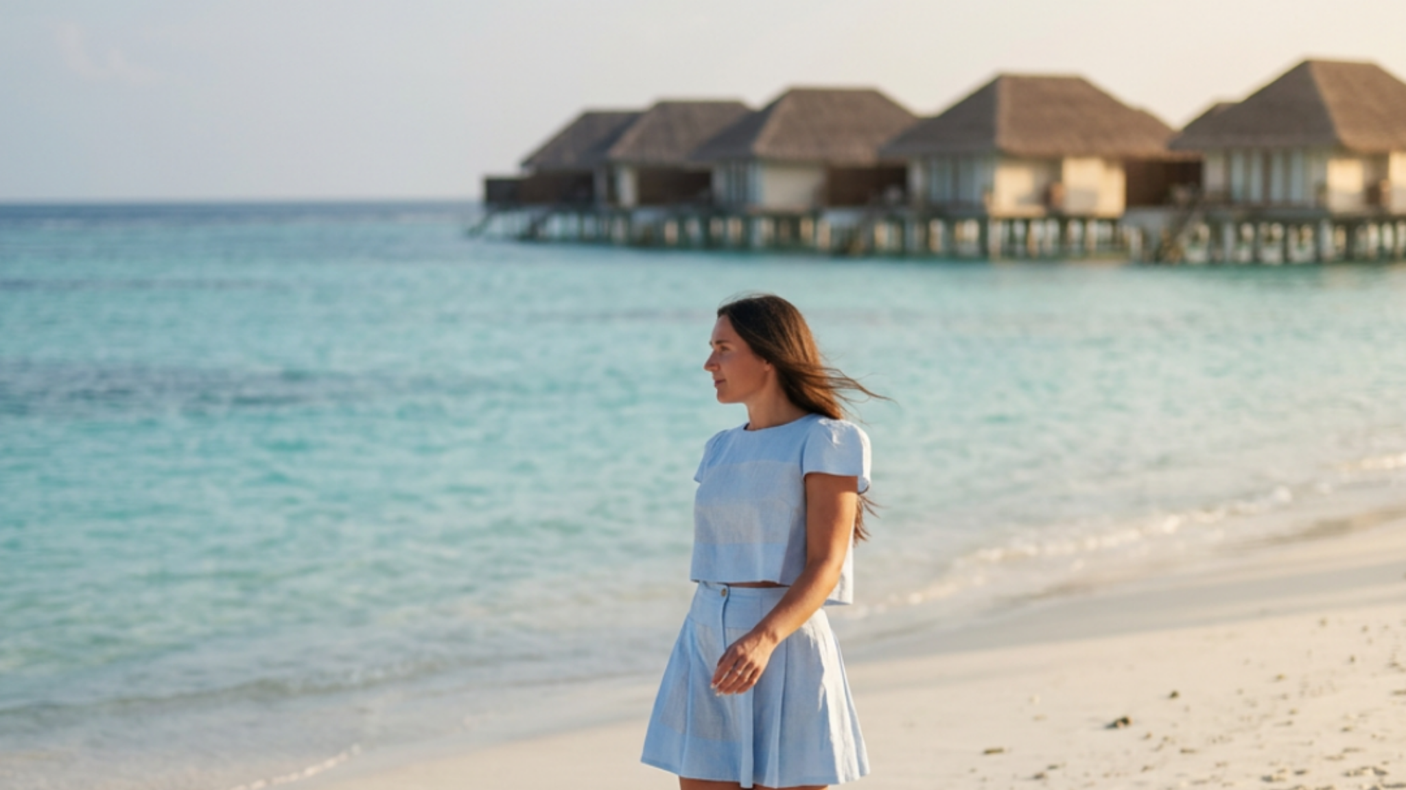 Mahnaz italian linen light blue set | sustainably u | slow fashion