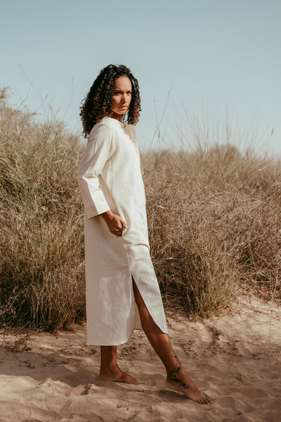 Organic Linen kaftan dress  | Sustainably U | Slow Fashion
