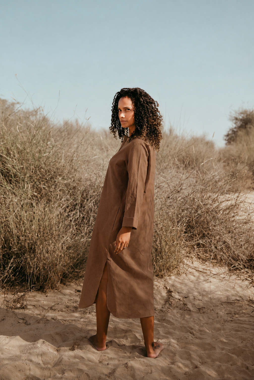 Organic Linen kaftan dress  | Sustainably U | Slow Fashion