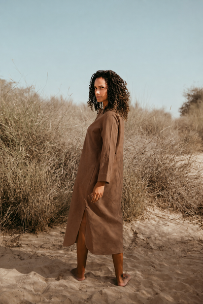 Organic Linen kaftan dress  | Sustainably U | Slow Fashion