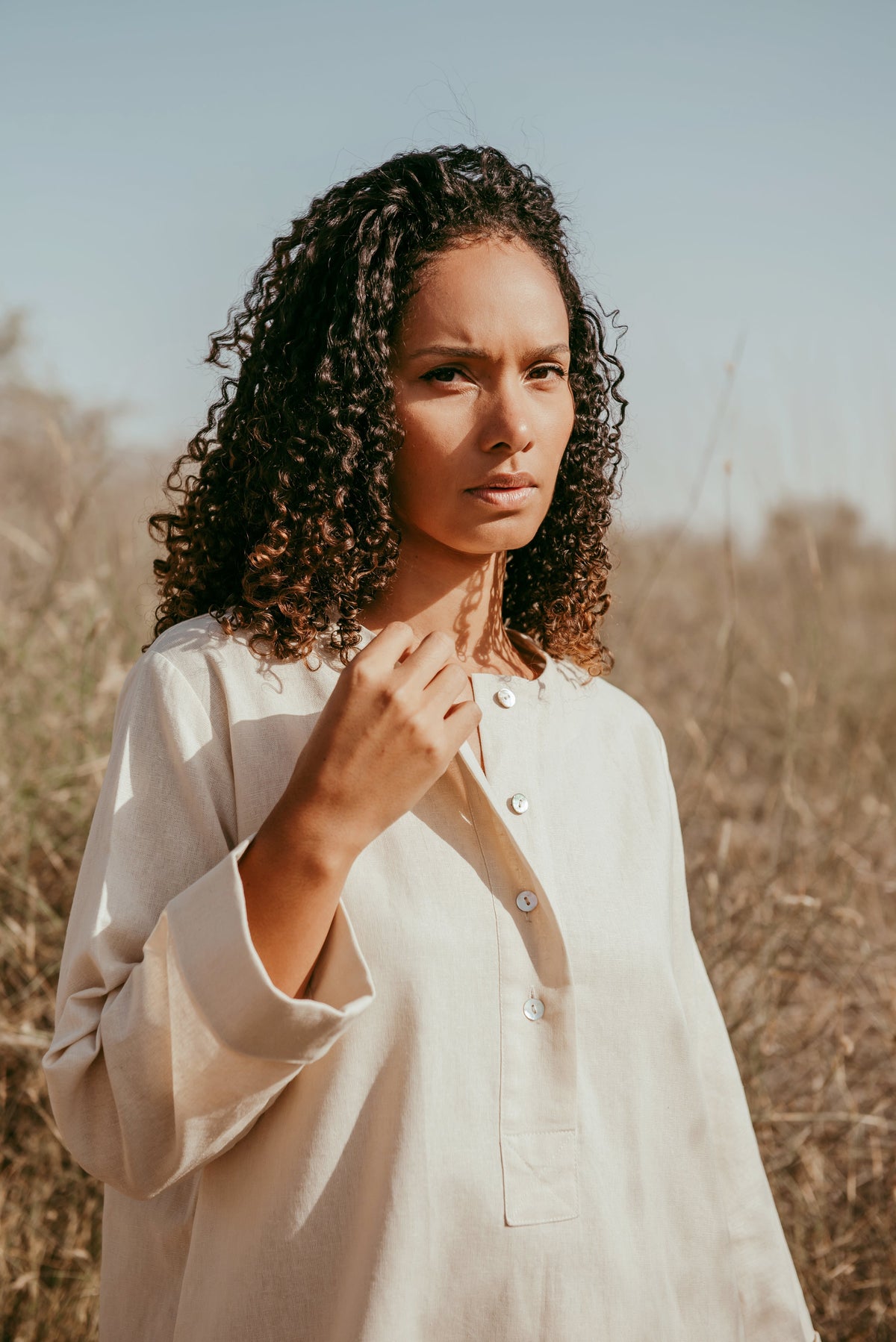 Organic Linen kaftan dress  | Sustainably U | Slow Fashion