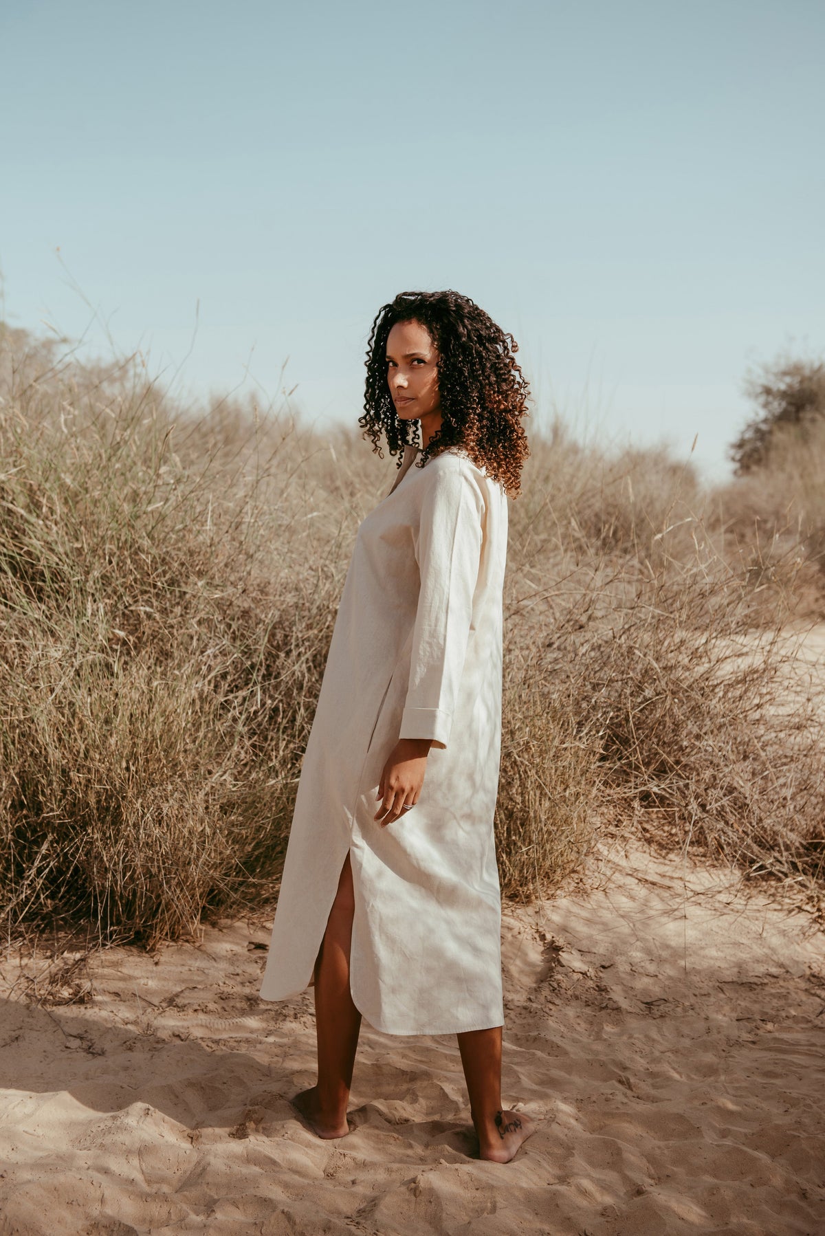 Organic Linen kaftan dress  | Sustainably U | Slow Fashion