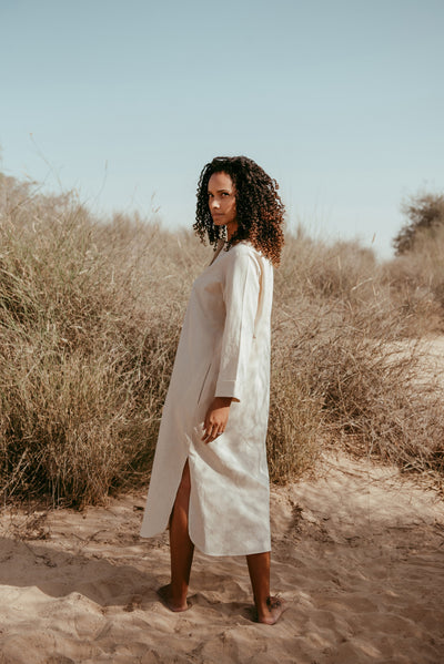 Organic Linen kaftan dress  | Sustainably U | Slow Fashion