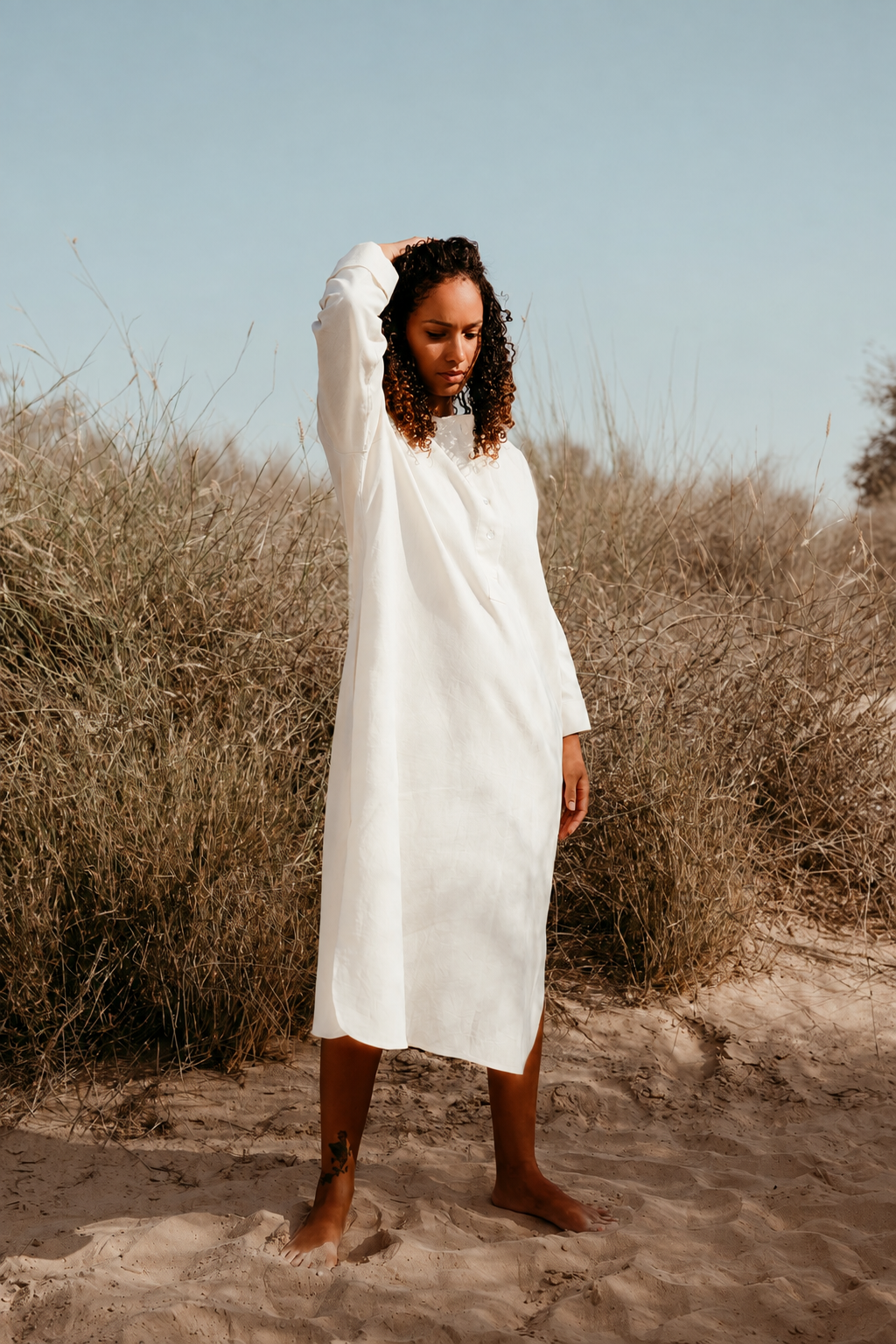 Organic Linen kaftan dress  | Sustainably U | Slow Fashion