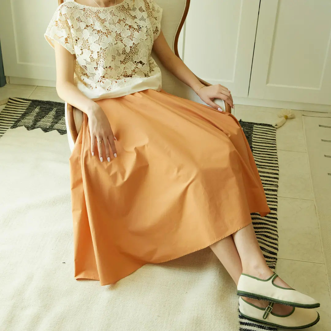 Safina Skirt - Organic Cotton Poplin - SUSTAINABLY U