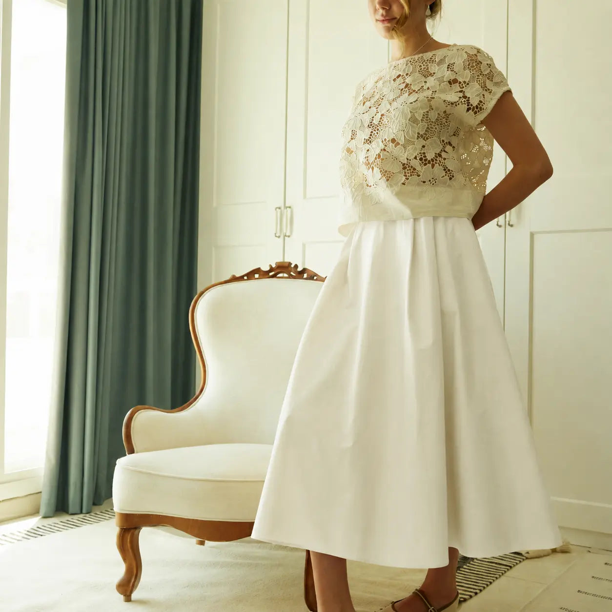 Safina Skirt - Organic Cotton Poplin - SUSTAINABLY U