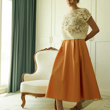 Safina Skirt - Organic Cotton Poplin - SUSTAINABLY U