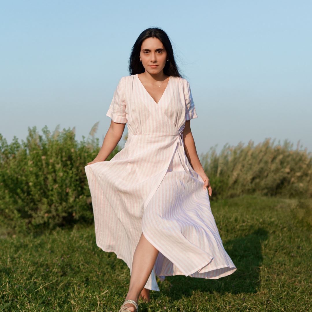 Selena Wrap Dress – Organic Linen | Sustainably U