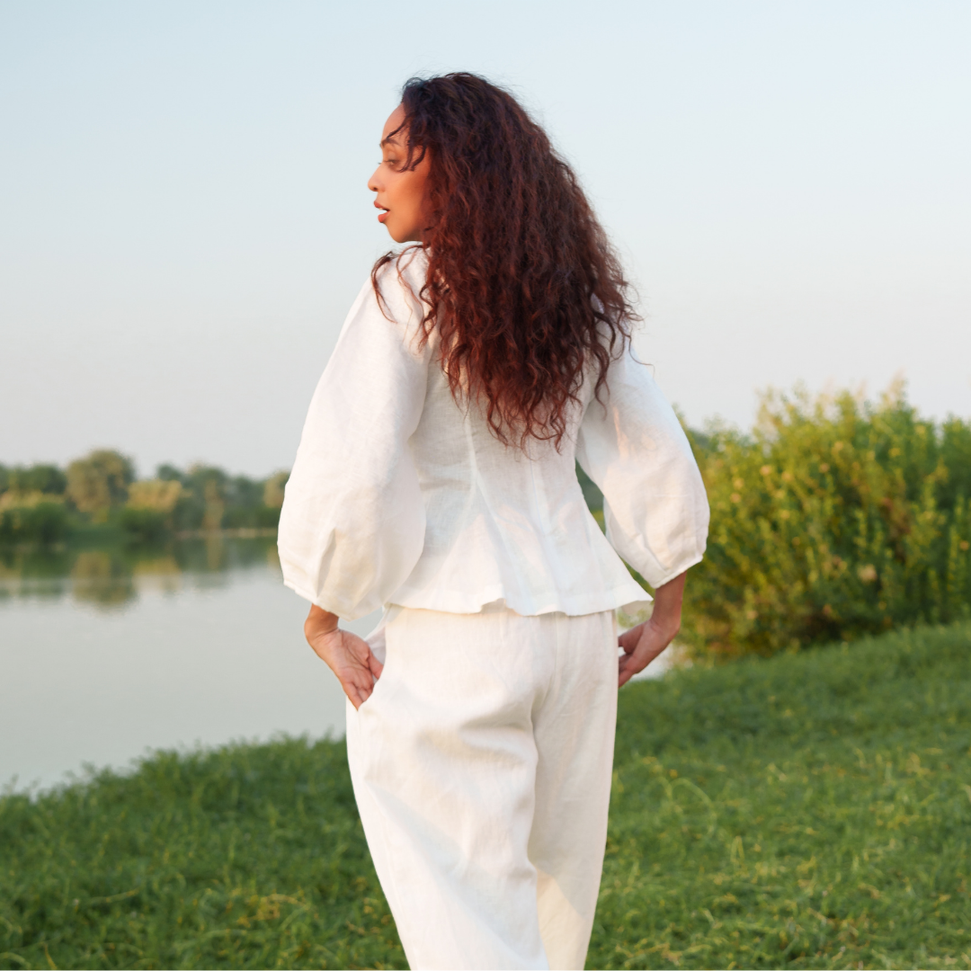 Lucine Linen Blouse-Ethical fashion brands - A slow fashion luxury