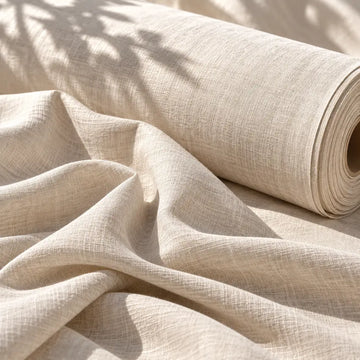 Natural linen fabric selected for breathable, comfortable and refined hospitality uniforms by Sustainably U in Dubai.