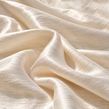 Natural peace silk selected for soft, refined hospitality uniforms by Sustainably U in Dubai.